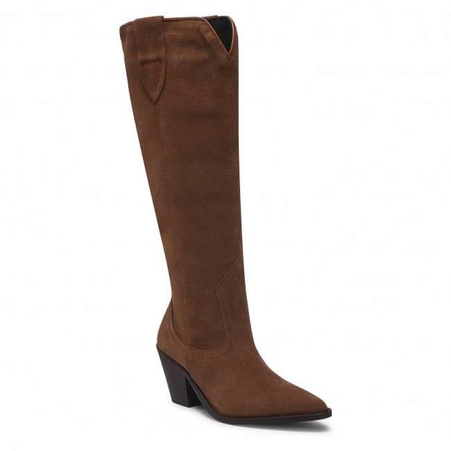 Women'S Shoes * | Cowboy Boots Knee High Boots Lasocki V441 Camel Brown