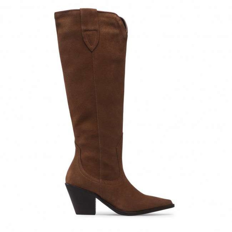 Women'S Shoes * | Cowboy Boots Knee High Boots Lasocki V441 Camel Brown