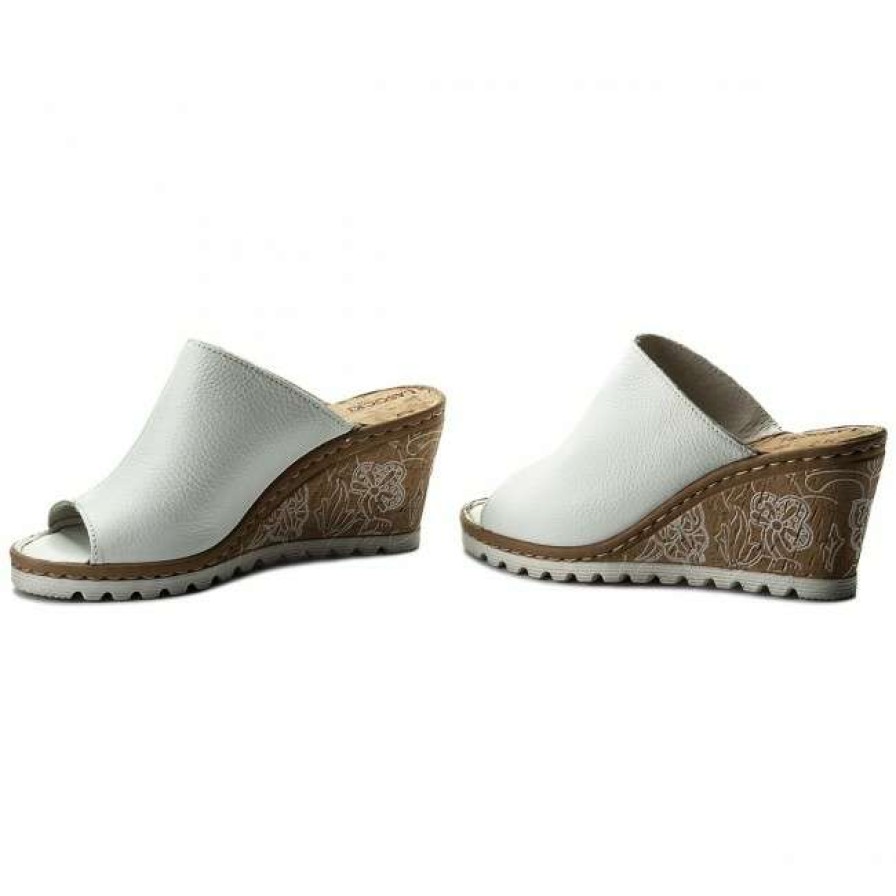 Women'S Shoes * | Wedges Slides Lasocki H686 White White