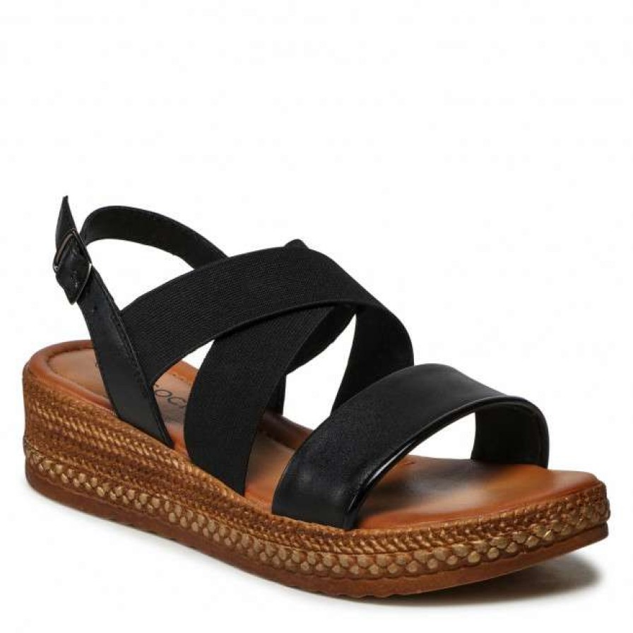 Women'S Shoes * | Wedges Sandals Lasocki Wi16-Warkocz-01 Black Black