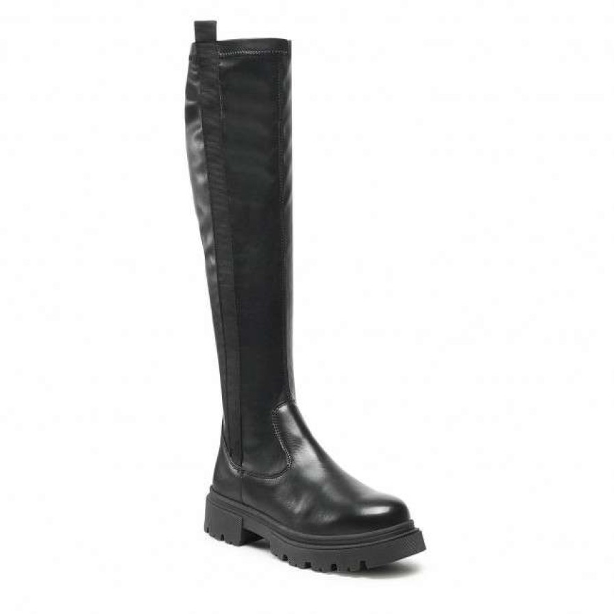 Women'S Shoes * | Jackboots Knee High Boots Lasocki Est-Donna-31 Black Black