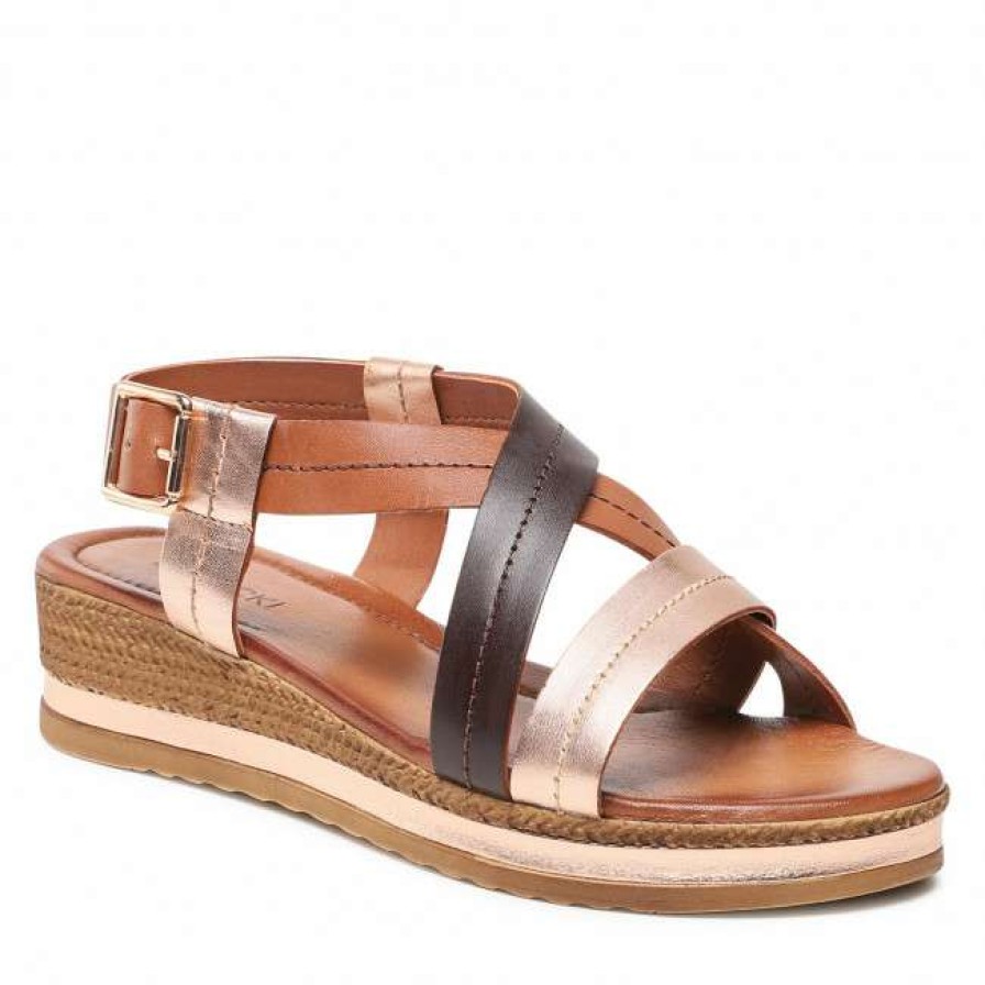 Women'S Shoes * | Casual Sandals Sandals Lasocki Wi23-2276-07 Camel Brown