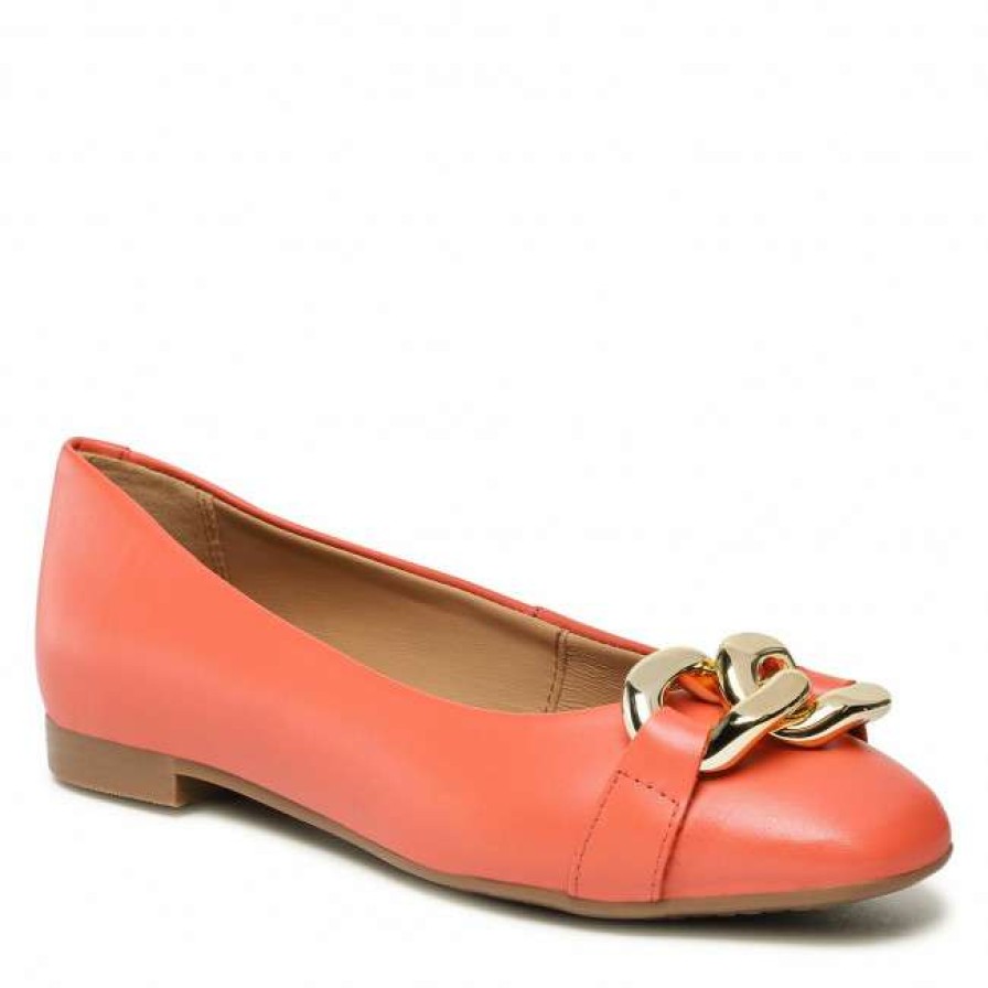 Women'S Shoes * | Ballerina Shoes Flats Lasocki Rst-Irena-04 Dark Orange Orange