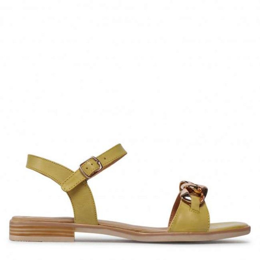 Women'S Shoes * | Casual Sandals Sandals Lasocki Wi16-Mena-05 Yellow Yellow