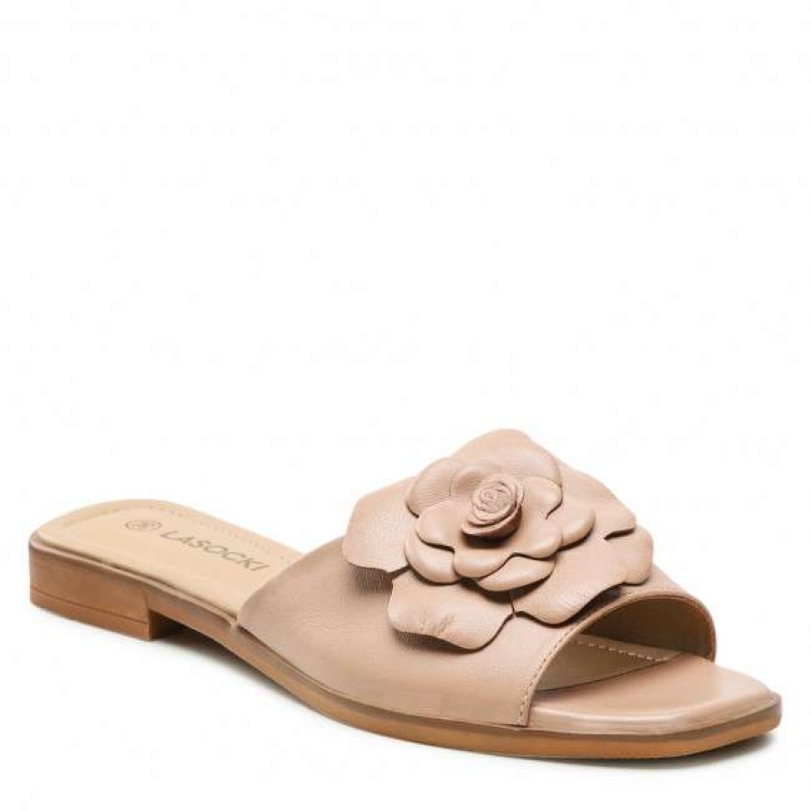 Women'S Shoes * | Casual Mules Klapki Lasocki Wi16-Mena-06 Bezowy Beige