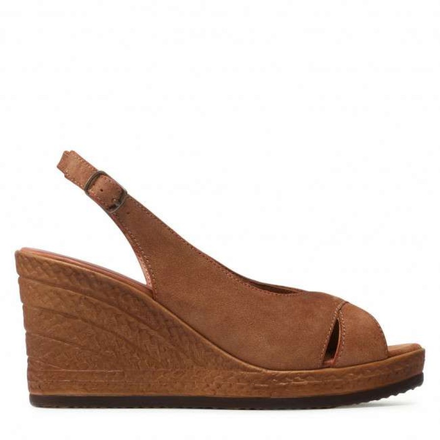 Women'S Shoes * | Wedges Sandals Lasocki Wi23-283-04 Camel Brown