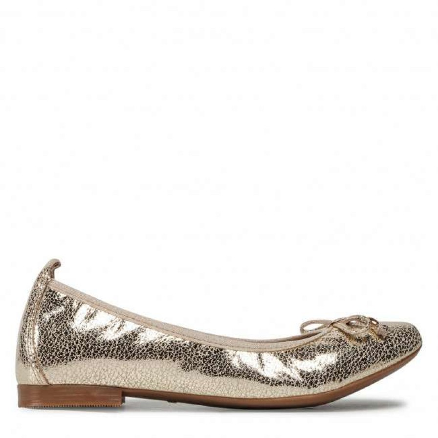 Women'S Shoes * | Ballerina Shoes Flats Lasocki Rst-Akira-06 Golden Gold