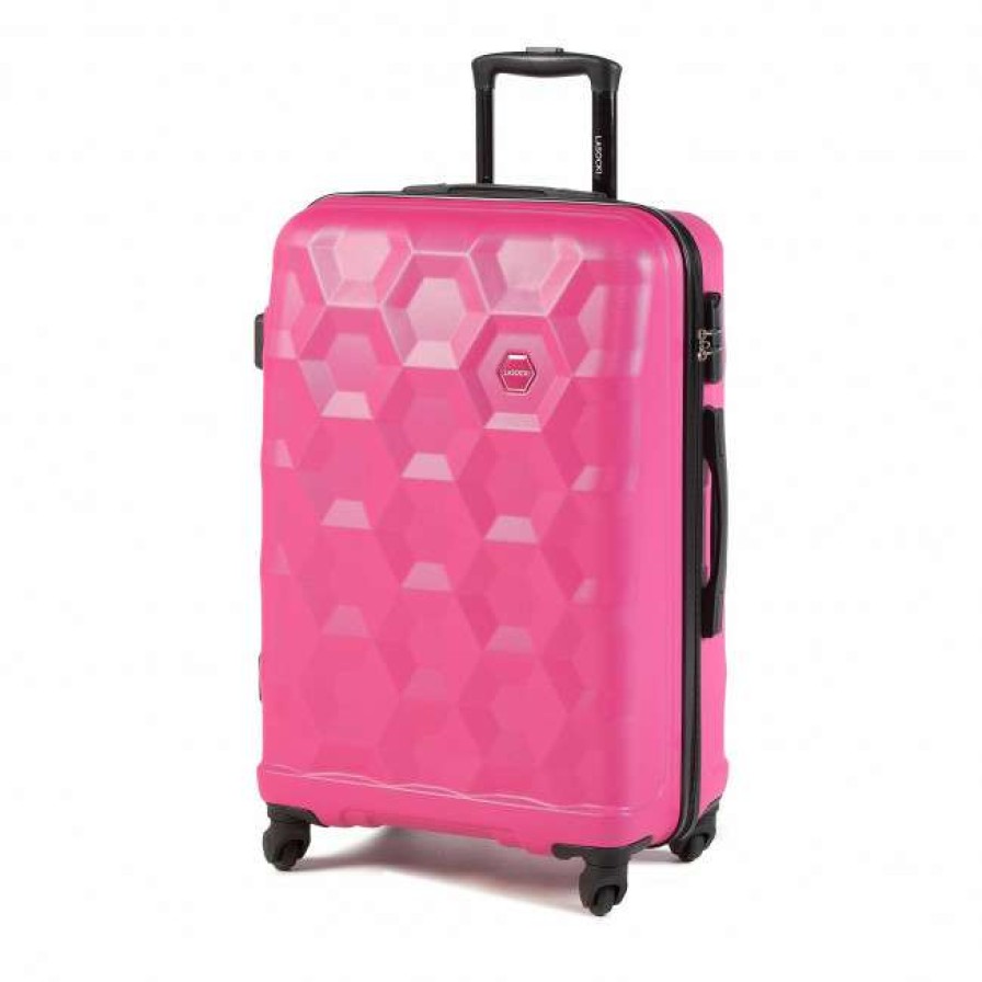 Accessories * | Suitcases Medium Trolley Lasocki Blw-A-102-36-08 Pink Pink