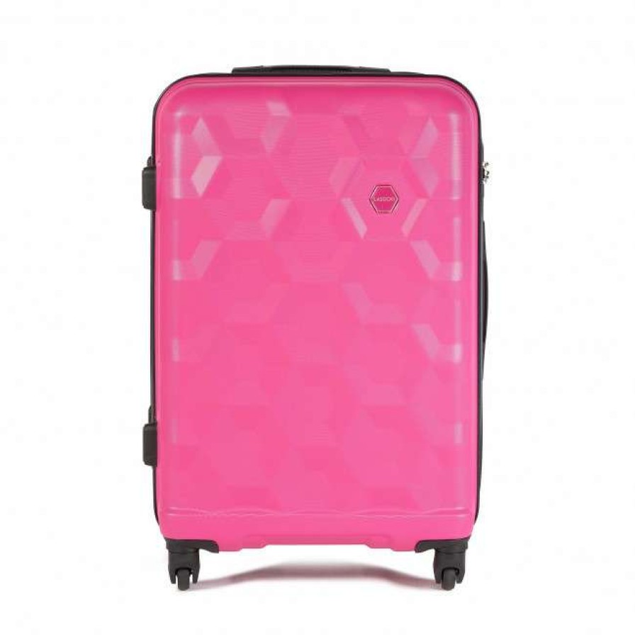 Accessories * | Suitcases Medium Trolley Lasocki Blw-A-102-36-08 Pink Pink