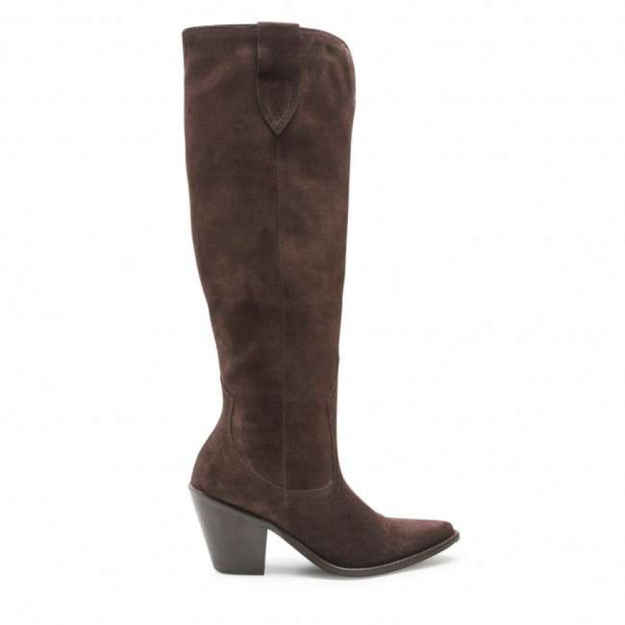 Women'S Shoes * | Jackboots Knee High Boots Lasocki V441 Dark Brown Brown