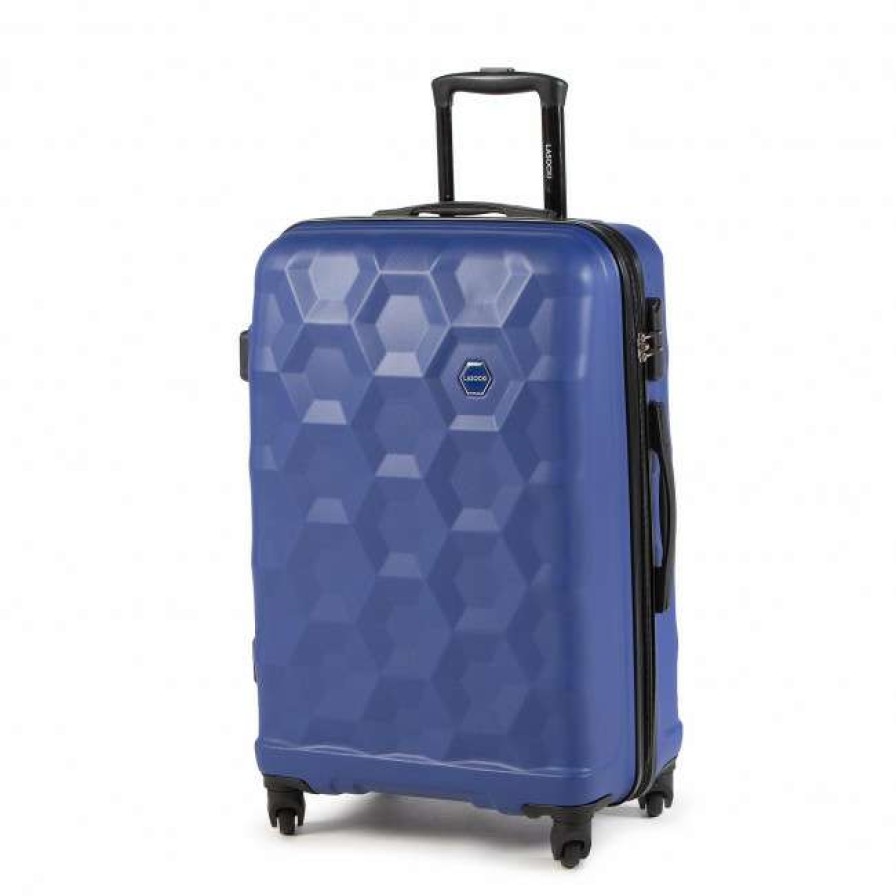 Accessories * | Suitcases Medium Trolley Lasocki Blw-A-102-90-08 Cobalt Blue Navy Blue