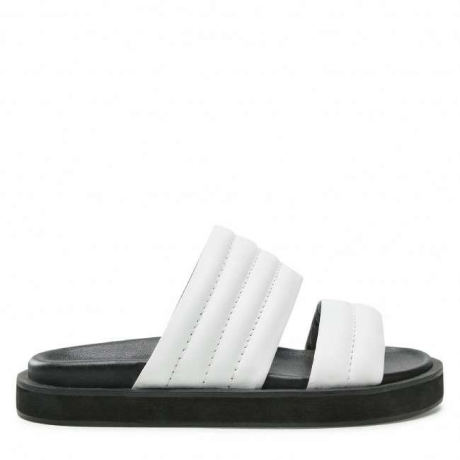 Women'S Shoes * | Casual Mules Slides Lasocki Wi16-4808-05 White White