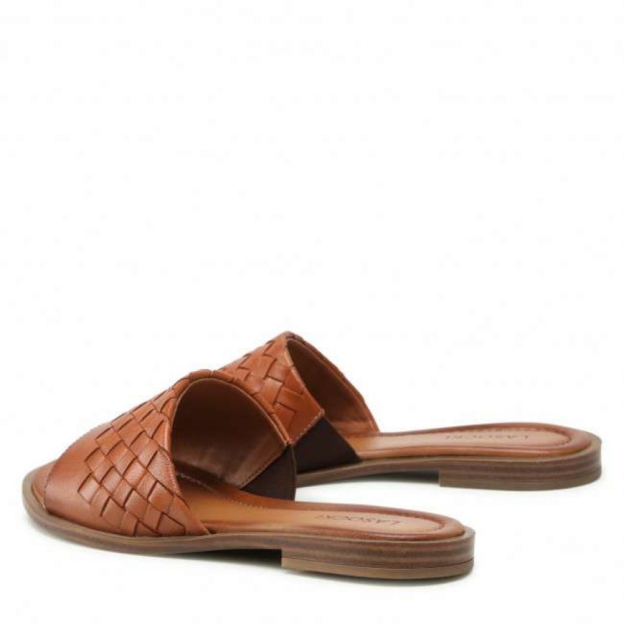 Women'S Shoes * | Casual Mules Slides Lasocki Wi23-Aga-02 Camel Brown