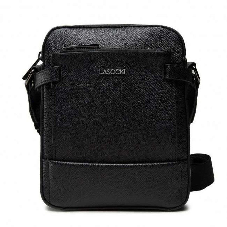 Accessories * | Men'S Messenger Bag Lasocki For Men Blr-U-044-10-06 Black Black