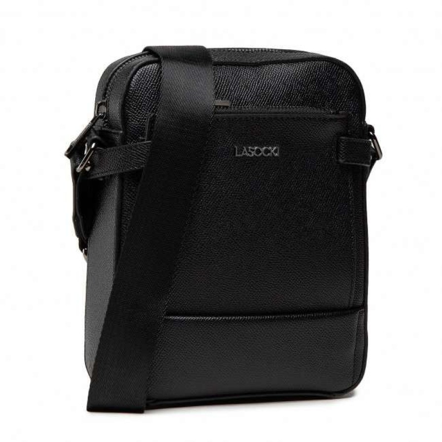 Accessories * | Men'S Messenger Bag Lasocki For Men Blr-U-044-10-06 Black Black