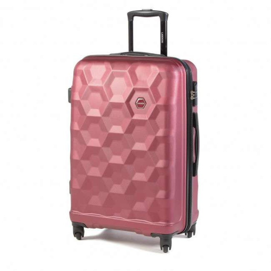 Accessories * | Suitcases Medium Trolley Lasocki Blw-A-102-35-08 Maroon Dark Red