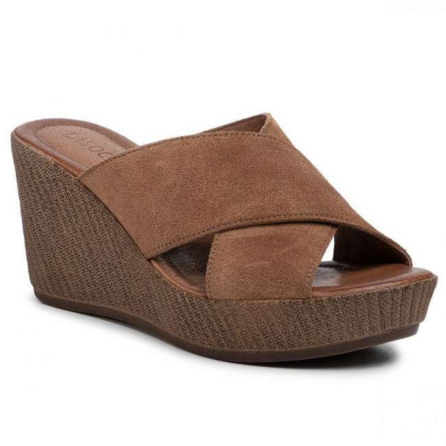 Women'S Shoes * | Wedges Slides Lasocki 2211-01 Brown Brown