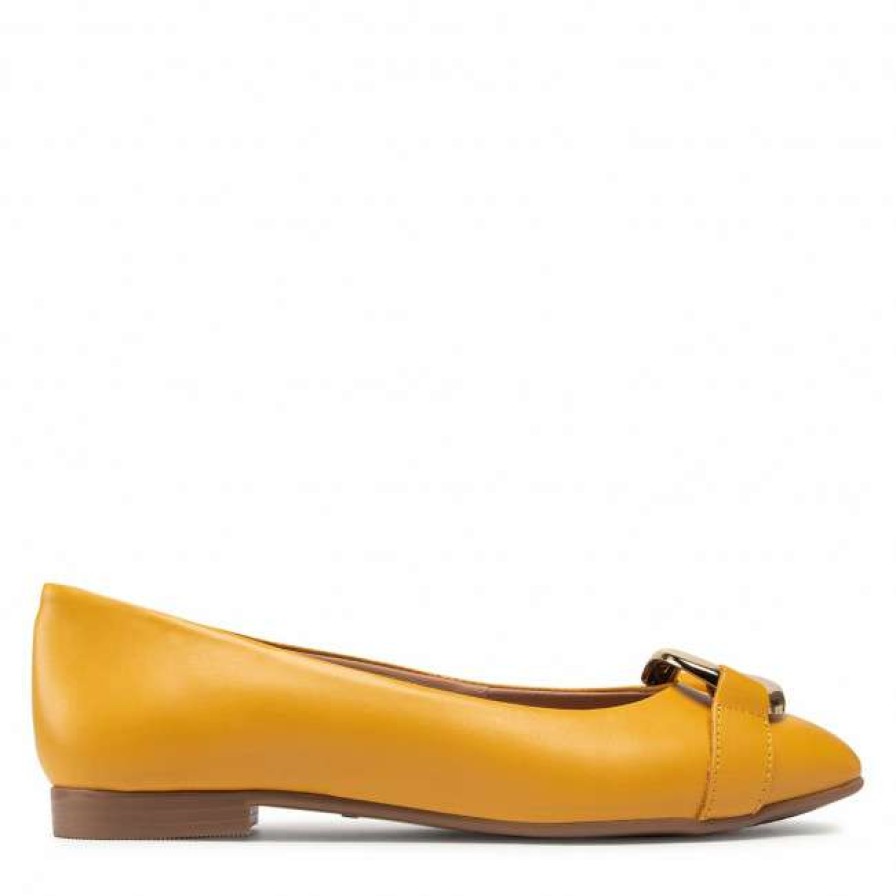 Women'S Shoes * | Ballerina Shoes Flats Lasocki Rst-Irena-05 Yellow Yellow