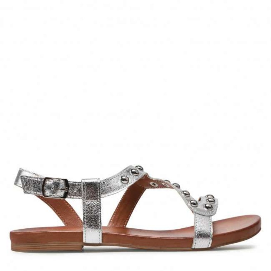 Women'S Shoes * | Casual Sandals Sandaly Lasocki Wi23-Frula-02 Silver Silver