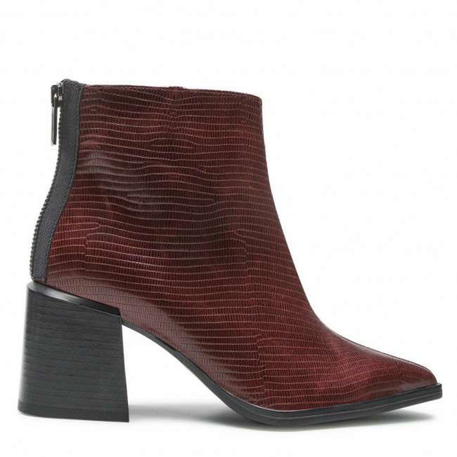 Women'S Shoes * | Ankle Boots Lasocki V501 Burgundy Dark Red