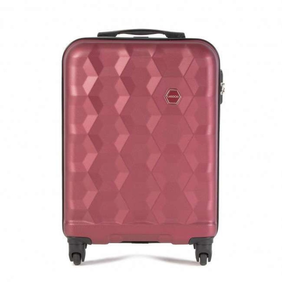 Accessories * | Suitcases Small Trolley Lasocki Blw-A-101-35-08 Burgundy Dark Red