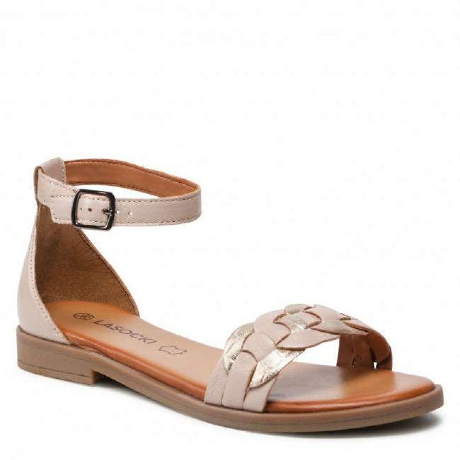 Women'S Shoes * | Casual Sandals Sandals Lasocki Wi16-Foxi-30 Beige Beige