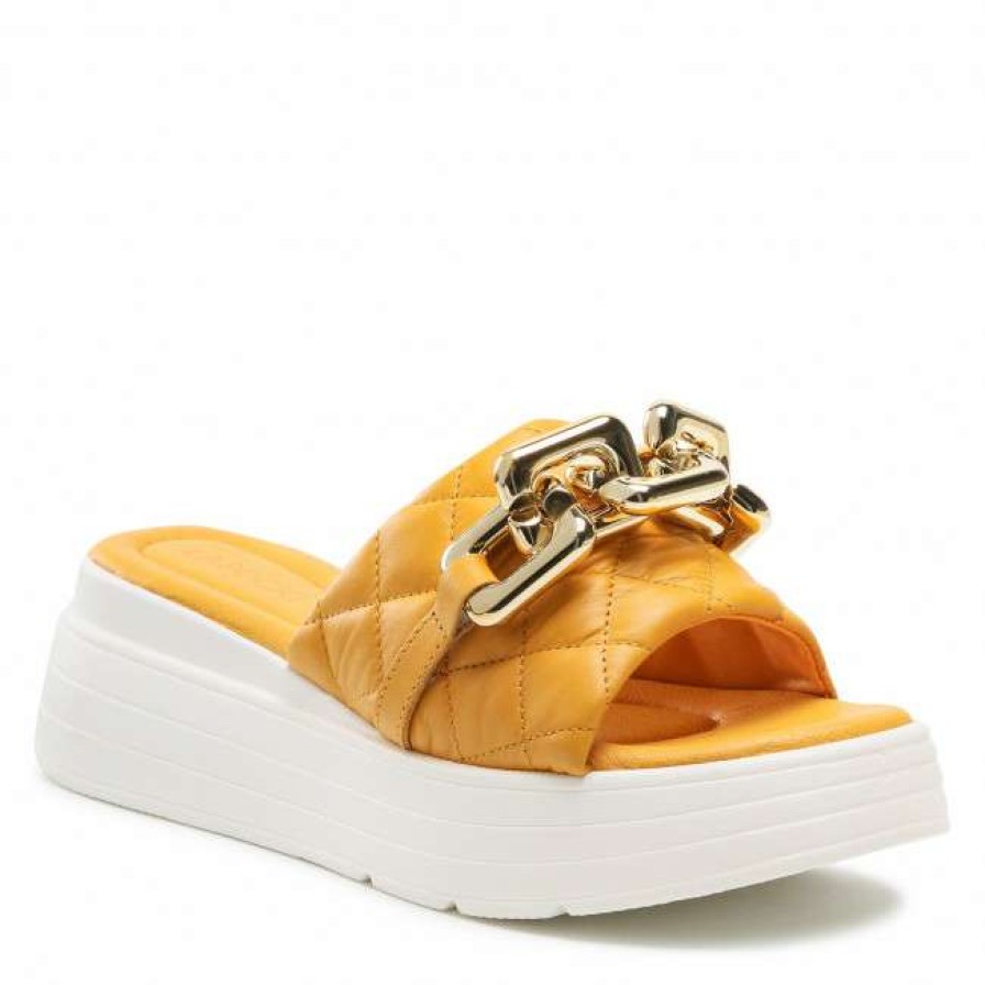 Women'S Shoes * | Wedges Slides Lasocki Arc-4884-02 Yellow Yellow