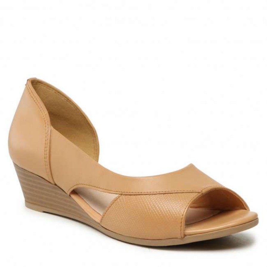 Women'S Shoes * | Wedges Sandals Lasocki Oce-Ttt-06 Beige Brown