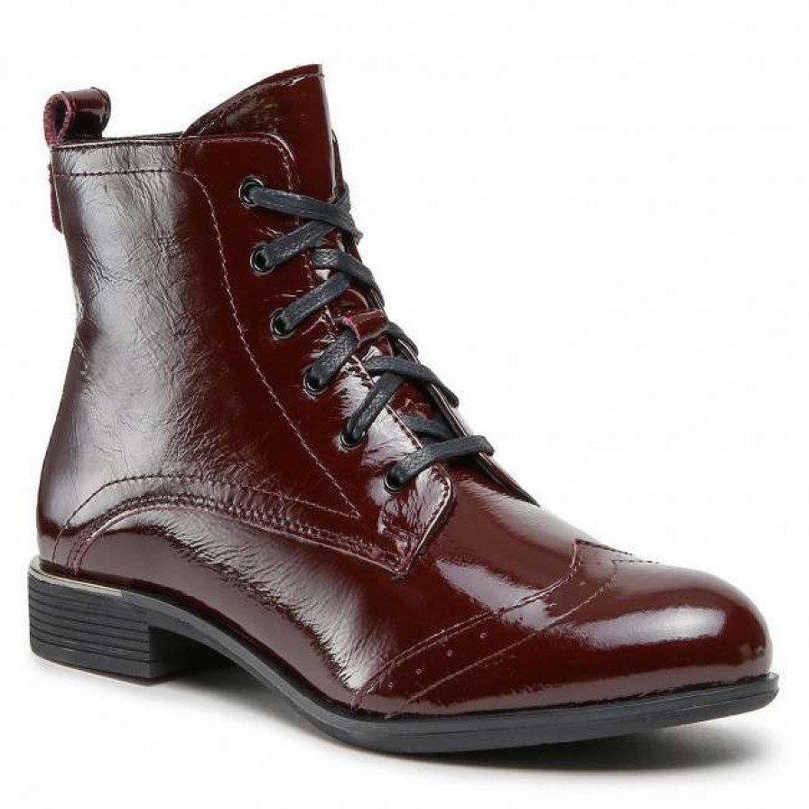 Women'S Shoes * | Ankle Boots Lasocki Rst-Mesa-20 Burgundy Dark Red