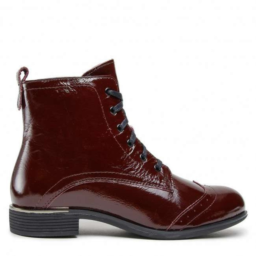 Women'S Shoes * | Ankle Boots Lasocki Rst-Mesa-20 Burgundy Dark Red