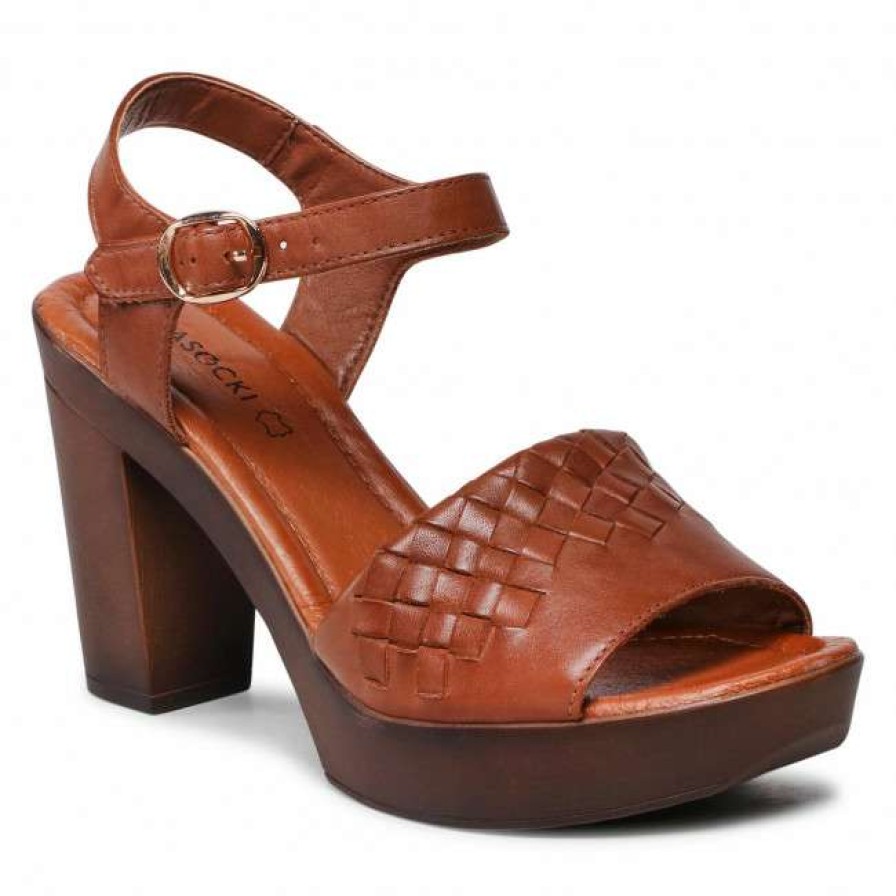 Women'S Shoes * | Casual Sandals Sandaly Lasocki Est-2025-09 Camel Brown