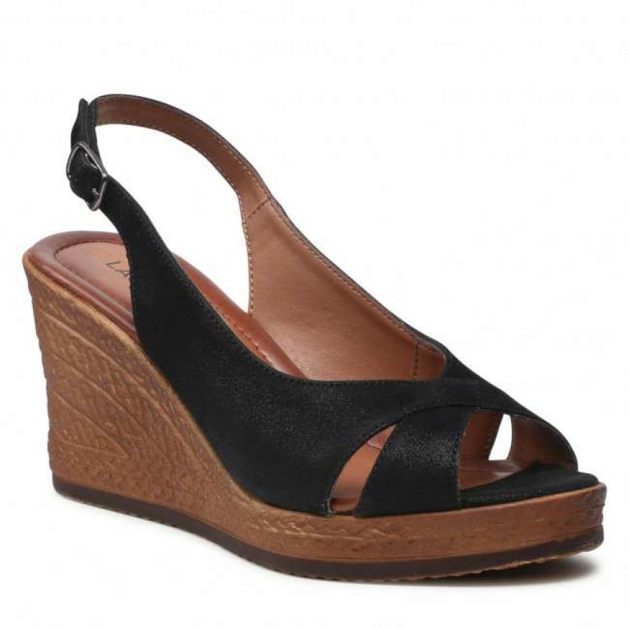 Women'S Shoes * | Wedges Sandals Lasocki Wi23-283-04 Black Black