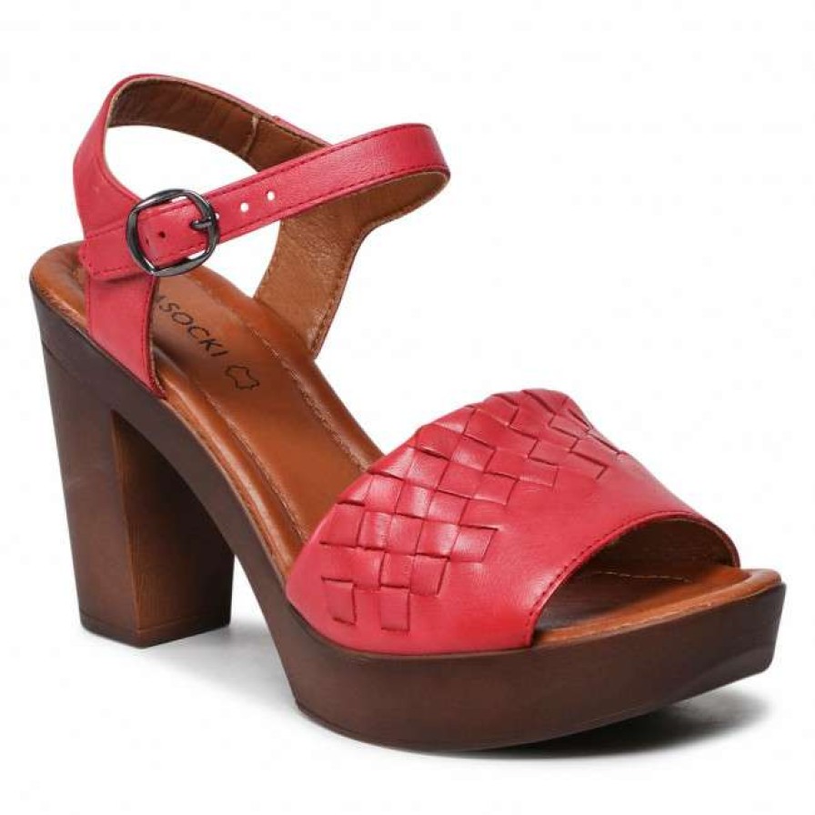 Women'S Shoes * | Casual Sandals Sandals Lasocki Est-2025-09 Red Red