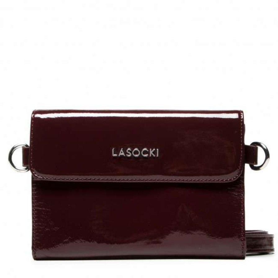 Handbags * | Cross Body Bags Handbag Lasocki 2W1-020-Aw21 Maroon Dark Red