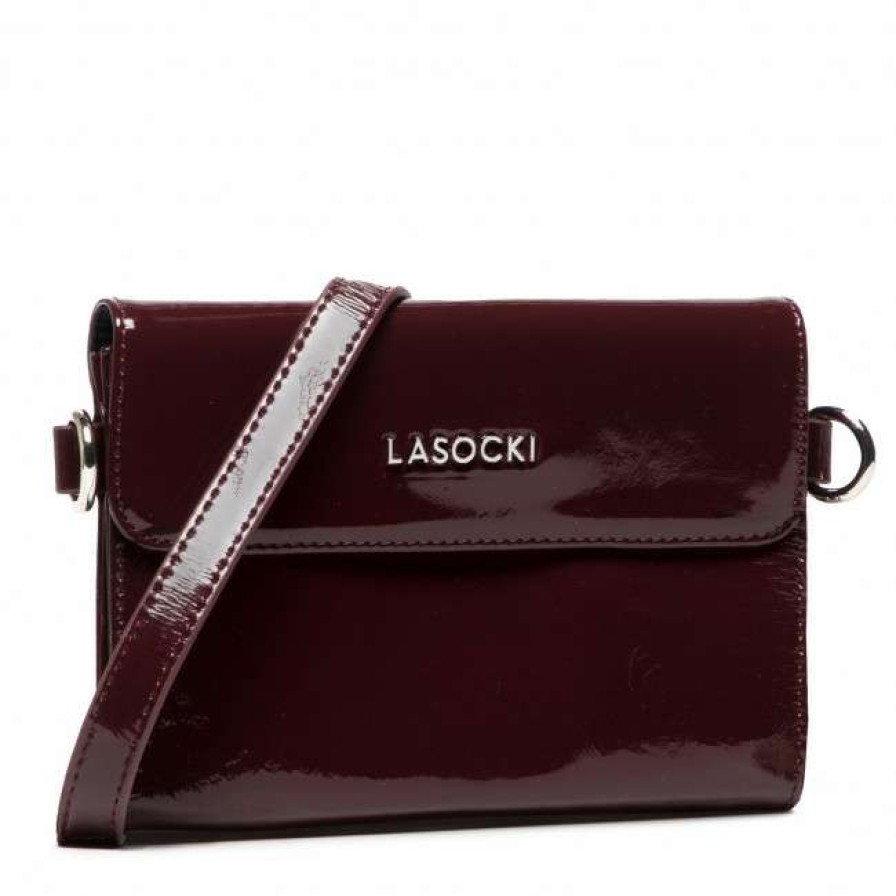 Handbags * | Cross Body Bags Handbag Lasocki 2W1-020-Aw21 Maroon Dark Red